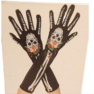 Day of the Dead Gloves with Skull Design